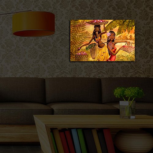 Asir Group LLC 4570İACT-55 Shining Dekorativ Led Beleuchtet Leinwand Malerei, bunt - 4