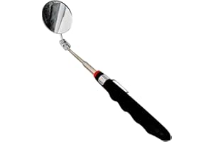 Rainai Specchietti meccanici per ispezione della manutenzione dell'auto, set da 4 pezzi, con riflettore luminoso telescopico a LED