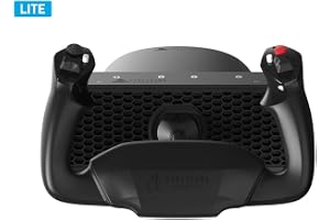 Honeycomb Alpha LITE - compact yoke for flight simulation, 180 rotation, programmable buttons, sturdy steel shaft, clear design perfect for sim beginners, plug & fly with MSFS 2024