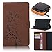 Produktbild Samsung Galaxy Tab A 7.0 Hülle Case,Samsung Galaxy Tab A 7.0 Leather Wallet Case,Pershoo Retro Braun Malen mit Schmetterling Muster PU Leather Case Flip Cover in Book Style Wallet Stand Card Slot Protective Case für Samsung Galaxy Tab A 7.0 SM-T280 (7 Zoll) with 1 x Earphone Storage Box-Braun