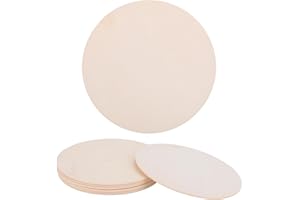 GENZYRE 12 Stück Holzscheiben 15 cm Durchmesser zum Untersetzer Holz Holzuntersetzer, Holzplatte Rund Holzplatten Holz Holzklötzchen Holzscheiben zum Basteln Bastelholz Holzplättchen Baumscheiben 15 cm