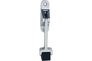 WONEEY KWS 106002 Silver Folding Locking Lever Door Lock with Black Rubber Painted Aluminium
