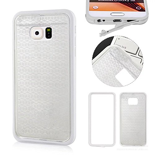 Étanche Galaxy S6 Edge Plus Coque, Galaxy S6 Edge Plus Étui Waterproof, momdad Full Body beidseitiger 360 Coque pour téléphone portable Samsung Galaxy S6 Edge Plus Ultra Thin TPU Silicone Tactile anti-rayures étanche à la poussière pare-chocs en plein Coque de protection téléphone boîte Housse Coque bumper - Blanc
