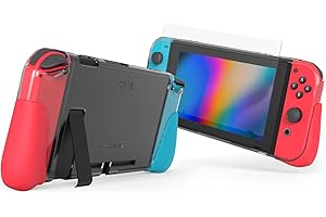 ZAGG Gear4 Kita Grip Protective Case for Nintendo Switch, Shockproof, Kid-Friendly, (Clear)