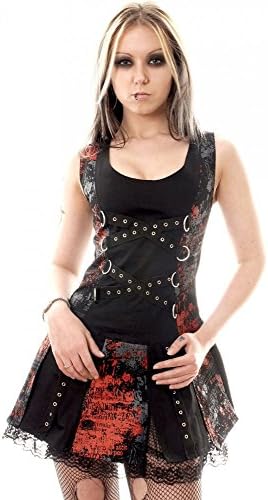 Dead Threads Graffiti Gothic Punk Gladiator Dress Black
