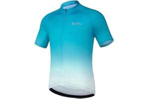 ROTTO Cycling Jersey Mens Short Sleeve Cycle Top Bike Shirt Gradient Color Series
