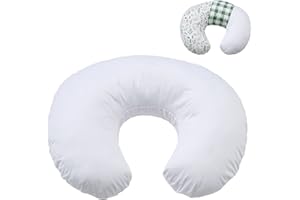 Winmany Funda de Almohada de Lactancia Impermeable para recién Nacidos, Funda de Almohada Suave reemplazable para niños y niñas (Blanco)