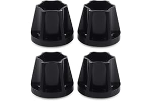 INJORA RC Roue Hex RC Car 12mm Hexagonale Metal Accessoire Set 4pcs pour 1/10 RC Crawler Roue Axial SCX10 Traxxas TRX4 D90 (Noir 18,4mm)