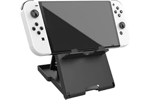 TUVOWAK Verstellbarer Ständer kompatibel mit Nintenso Switch, faltbarer tragbarer kompakter Playstand für Switch OLED/Switch Lite Konsole spielen und aufladen, Switch Halterung mit 5 Höheneinstellungen (Pink)
