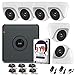 Produktbild HIWATCH HIKVISION 8-Kanal DVR CCTV Kit Sicherheitssystem & 6 x 2,0 MP TVI 1080P Full HD weiß Dome Kamera 20 m IR Nachtsicht P2P Fernsicht