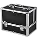 Popamazing Extra Large Space Aluminium Beauty Cosmetic Vanity Case Box for Pro Make Up/Nail Art/Travel/Storage Black
