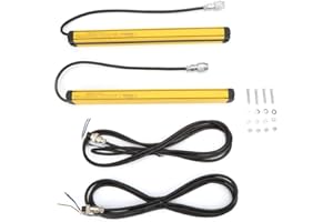 ACOGEDOR DC10-30V Lichtvorhang-Sensorschalter, NPN-NC-Sicherheits-Gelblichtgitter, zum Schmieden von Werkzeugmaschinen, Automatisierungsgeräten, Scheren, Hydraulikmaschinen(6 Strahlen)