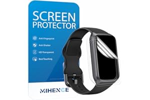 MIHENCE Protective Film Compatible for Amzhero 1.47 Inch Fitness Tracker, TPU HD Screen Protector for SB03-D26 1.47 Inch Fitness Tracker [Pack of 6]