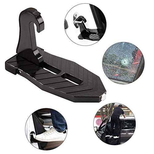 lidaway Vehicle Door Step Vehicle - Scala pieghevole per barre portatutto Hooked on on U sagomato Slam latch Pedane Heavy Duty veicolo fusspedale facile accesso a Car Rooftop Safety martello