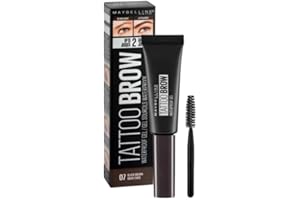 Maybelline New York, Tinte de Cejas Waterproof, Tattoo Brow, Black Brown (07), 5 g