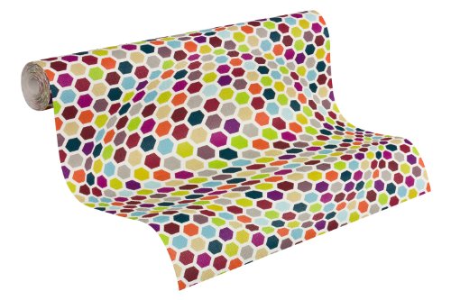 Livingwalls 790316 Lars Contzen Designertapete "Honeycombballs", bunt