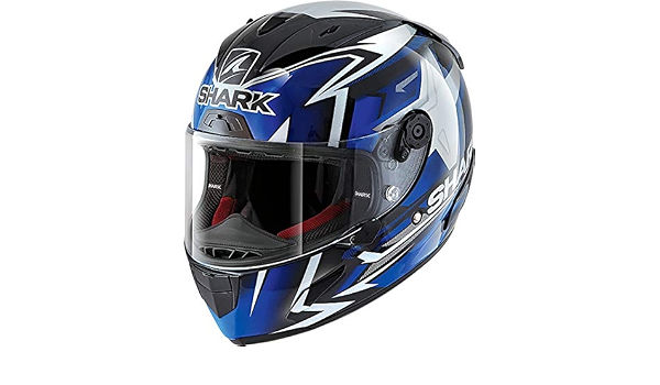 Casco moto Shark RACE-R PRO OLIVEIRA 2019 KBW, Nero/Blu, M : Amazon.it:  Auto e Moto