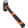 MUKCHAP 2lb Club Hammer, Lump Hammer with Fibreglass Handle, Small Fibreglass Sledge Hammer for Gardening, Camping