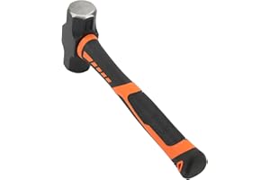 MUKCHAP 2lb Club Hammer, Lump Hammer with Fibreglass Handle, Small Fibreglass Sledge Hammer for Gardening, Camping