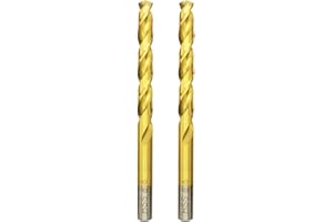 HILPATY Titan HSS Metallbohrer 8.5mm x117mm x 2pcs Professional Geschliffen Kobalt Spiralbohrer fur Edelstahl und Metall