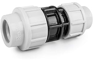 HYDROBIL Raccord de Plomberie MDPE pour Tuyaux d'Eau, Manchon de Réduction 40mm x 32mm, pour Tuyau MDPE en Plastique, 10 Bar, Température Max. 45°C, Raccords à Compression