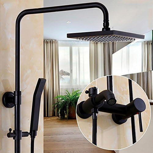 W&P European Antique Shower Sets Stylish Handheld Showerhead Shower Black Bronze Rainfall Shower Brass Shower Head Hand Shower Hose , f