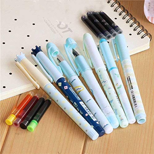 Preisvergleich Produktbild Schulbriefpapier-Kit Füllfederhalter Kombination Set Cartoon Nachfüllbare Stifte Kinder Geburtstagsgeschenk Schule Belohnung Geschenk für Kinder Jungen Mädchen Kinder Teen