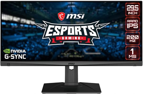 MSI Optix MAG301RF Écran Gaming 30" WFHD - Rapid IPS 2560x1080, 200Hz / 1ms, G-Sync Compatible, HDR Ready, HDMI 2.0b, DP 1.2a, Noir