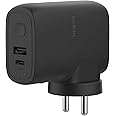 Belkin Hybrid 20W Power Bank 5000mAH + Wall Charger 25W | 2-in-1 Portable Battery Charger w/USB-C Port & USB-A Port | Travel-Friendly | Dual-Port Charging Device | 2 Year Warranty & Upto 2L CEW