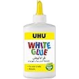 UHU White Glue 122 ml, the solvent-free crafts glue for creative fun.Glues paper, cardboard, felt, textiles, feathers, pearls, wood, natural materials, etc.