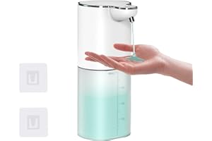 ‎DALUGO Seifenspender Wandbefestigung, Dalugo 400ml Wiederaufladbar Seifenspender Automatisch mit 4 einstellbare Stufen, IPX5 Wasserdicht Elektrischer Seifenspender Für Küche Und Badezimmer