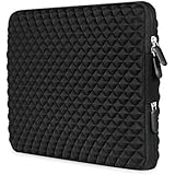 [Beste tragbare Laptop-Tasche aller Zeiten] AMNIE Diamant wasserresistente and stoßfest Neopren 33-33,8 cm (13-13,3 Zoll) Laptop-Tasche / Schutzhülle / Laptop Hülle / MacBook Tasche / Computer-Tasche / Netbook Tasche / Aktentasche / Ultrabook Tasche / Taschen-Abdeckung / Überzug, schwarz