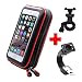 Produktbild ICOOM Handyhalterung wasserdicht universal mit ZWEIFACHER Befestigung Motorrad- und Fahrradlenker Radsport mit wasserfestem Etui für GPS, Apple, Android, Smartphone, iPhone, Samsung Galaxy (L)