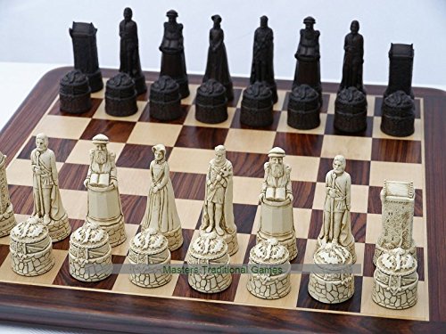 Berkeley Chess Scottish History Chess Set (Cream and Brown, Board Not Included, 6 Players, Age 12+)