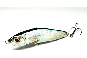 Predilures Bass Lure Live Sinking Pencil Wobbler 70mm 15g Long Cast Real Fish Skin Print GHOST SPRAT