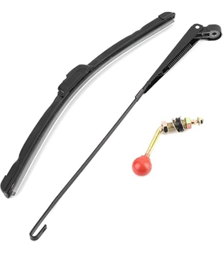 Braccio Tergicristallo Universale In Metallo 350 Mm - Per Trattori Willys, Barca, Caravan, ATV, UTV - Ricambio 01287358