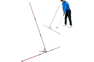 Moreeulsi Entrenador de Swing de Golf, Palos de alineación de Golf para Plano de Swing y alineación, ayudas de Entrenamiento de Golf con 2 Palos de alineación de Golf de 105 cm y Soporte para