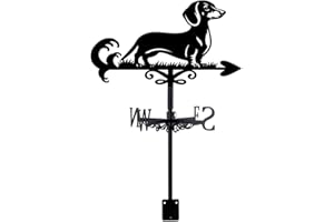 SUPERDANT Dog Weather Vane Dachshund WeatherVanes for Roof Mount Animal Metal Weather Vane for the Garden Dog Wind Direction Indicators for Farmhouse Yard Outdoor Barn Sheds Patio Decoration