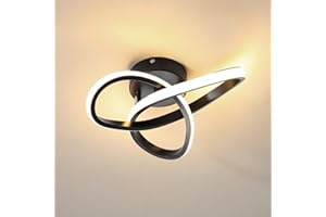 MINIFAIR minfair Moderne LED-Deckenleuchte, Deckenleuchte mit runder Geometrie, schicker Kronleuchter 3000K für Flur, Wohnzimmer, Schlafzimmer 18W Dia 24CM