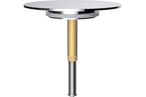 Hibbent Uniwersalny korek do wanny 72 mm – chromowany korek spustowy wykonany z litego mosiądzu. Zapasowa uszczelka, zestaw odpływowy do każdej standardowej wanny