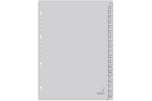 Register Kangaro A4 Buchstaben PP 120 Micron 23r. 20tlg grau