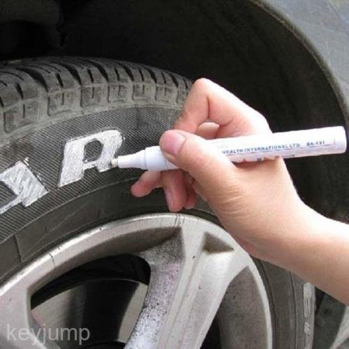 Car / Motorcycle / Bike Tyre Highlight Marker Pen Paint Waterproof- White For Harley Davidson Street 750