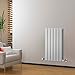 Produktbild Hudson Reed Heizkörper Delta - Horizontaler Design-Heizkörper aus Stahl in Weiß (RAL 9016) - 635 x 420 mm - Doppellagig