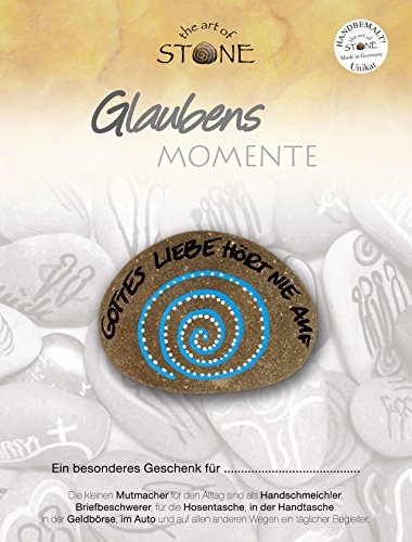 Glaubens Momente - Serie 1, Motiv 06 "Gottes Liebe hört nie auf" Handbemalter Naturstein "Unikat" von The Art of Stone"