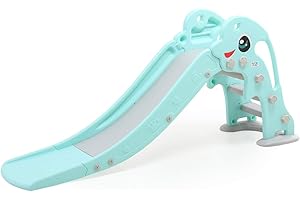 Baby Vivo Toboggan Enfant Aire de jeux Jeu d'Extérieur et à l'Intérieur pour Enfants Jardin Dauphin en Turquoise