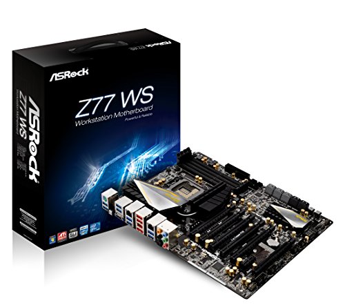 Asrock Z77 WS - Placa Base (zócalo LGA 1155, ATX, Intel Z77, 4 módulos de Memoria DDR3, 6 Puertos SATA III, HDMI, 2 Conectores RJ-45, 12 Puertos USB 3.0)