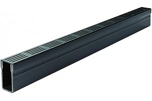 Caniveau étroit de 6 cm en aluminium noir - Slimline - ACO - Caniveau de 100 cm