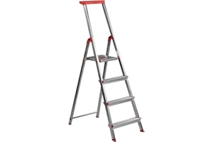 Escalera Aluminio Rolser BRICO 4 Peldaños. Certificada según Norma Europea EN-131 para Uso doméstico y Profesional.
