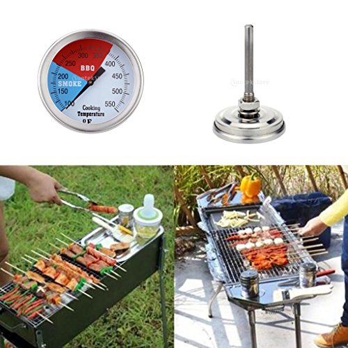 MagiDeal 5cm Edelstahl Ofenthermometer BBQ – Grill Gartemperatur Guage - 2