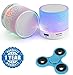 Sony Xperia T2 Ultra Dual Compatible Certified Colorful LED Light Crack Pattern Mini Stereo Portable Wireless Bluetooth Speaker with New Fidget Hand Spinner for Fun, Anti-Stress, Focus, ADHD, Anxiety & Autism(1 Year Warranty) RS.454.00